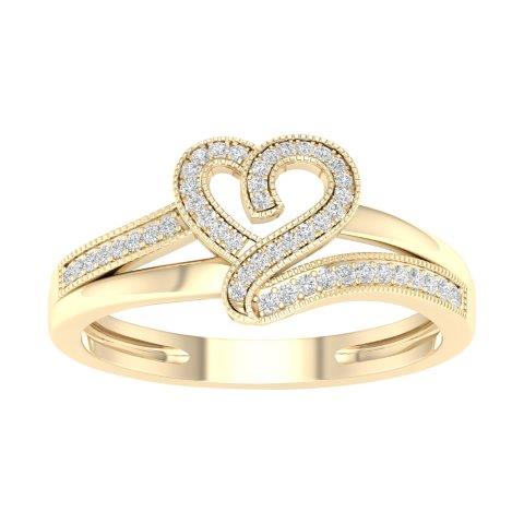 10K 0.14CT D-LADIES RINGS "HEART"