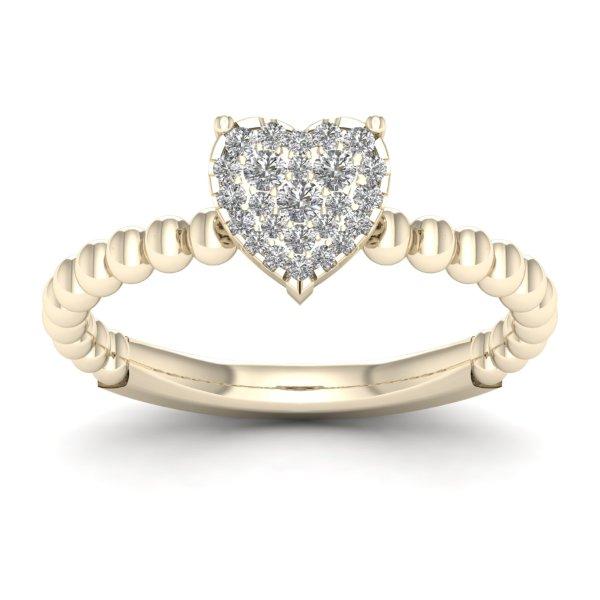 10K 0.19CT D-LADIES RINGS "HEART"