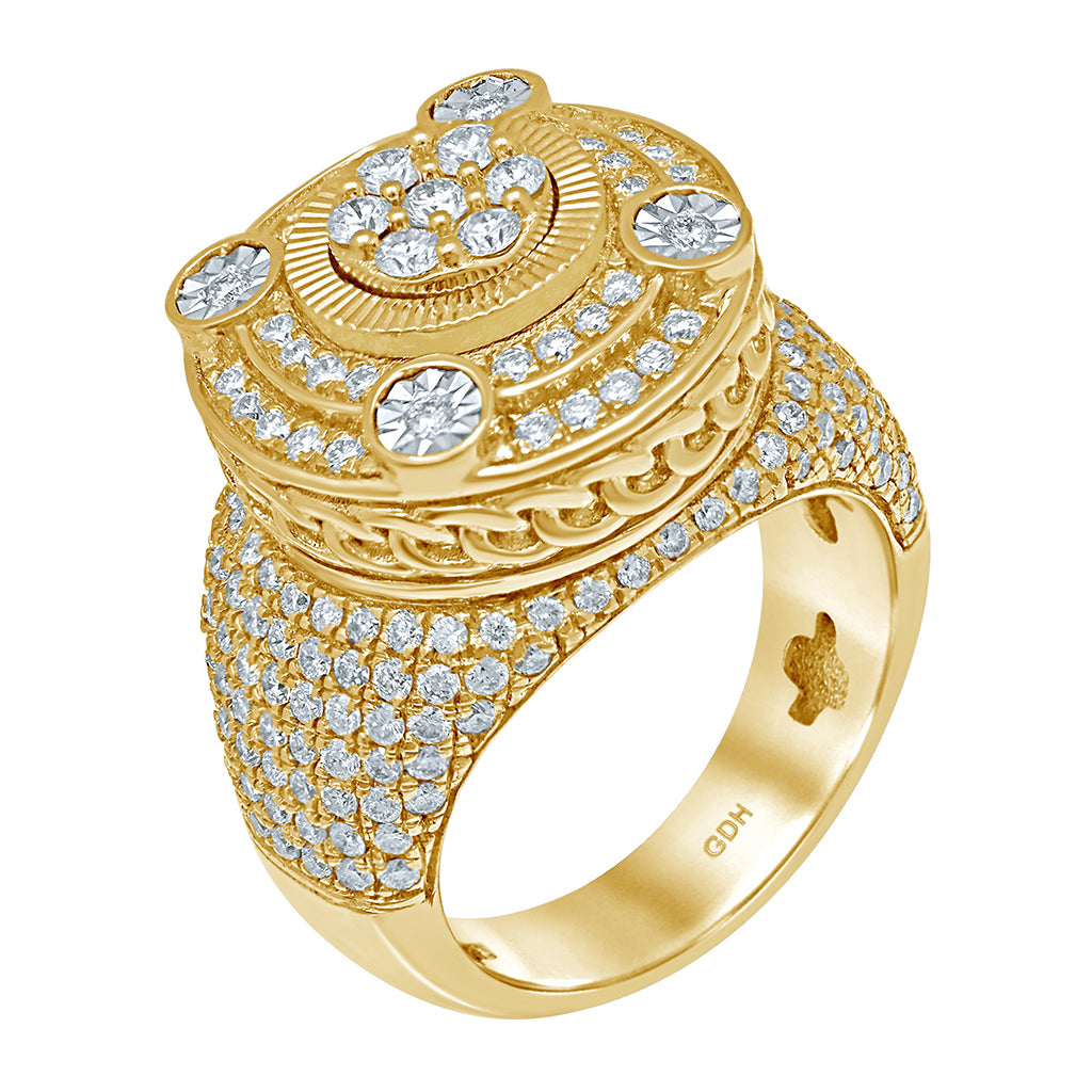 10K 2.46-2.56CT D-DARK POLISH RING