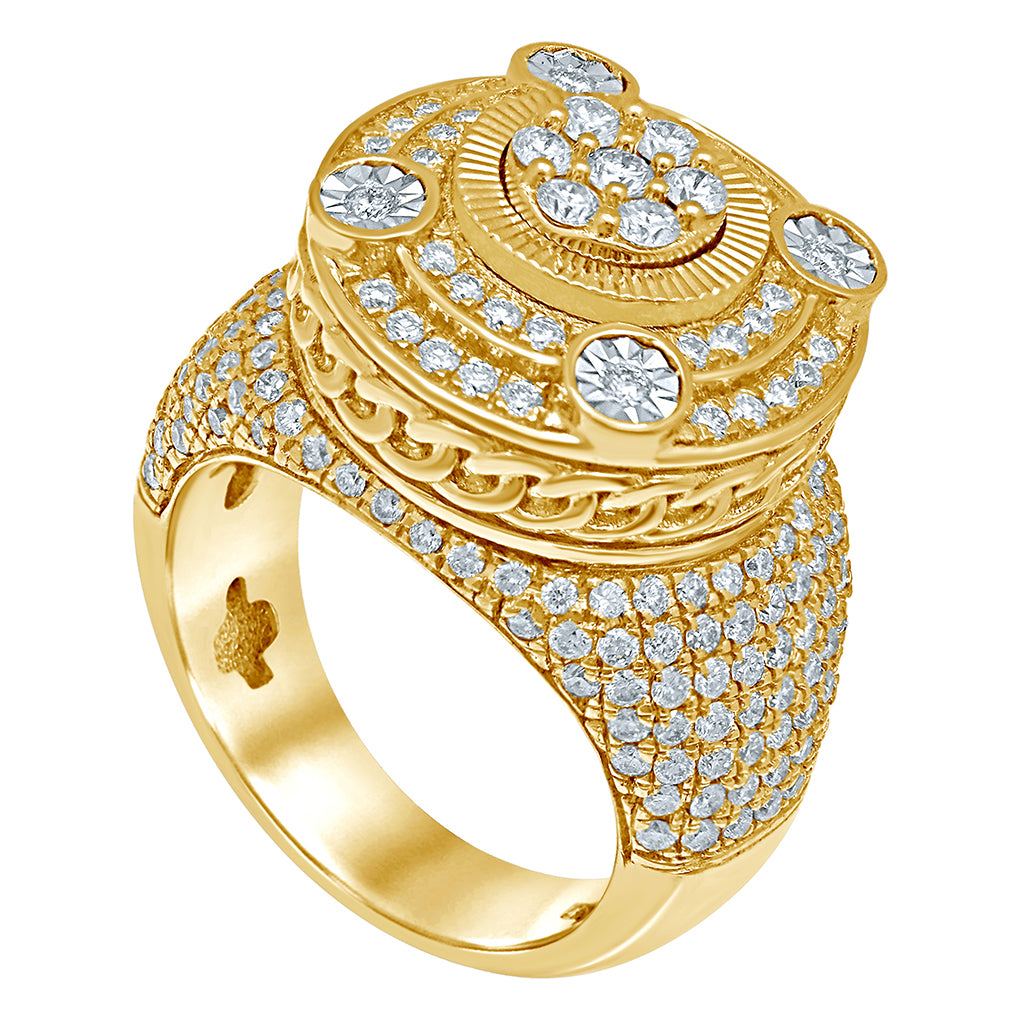 10K 2.46-2.56CT D-DARK POLISH RING