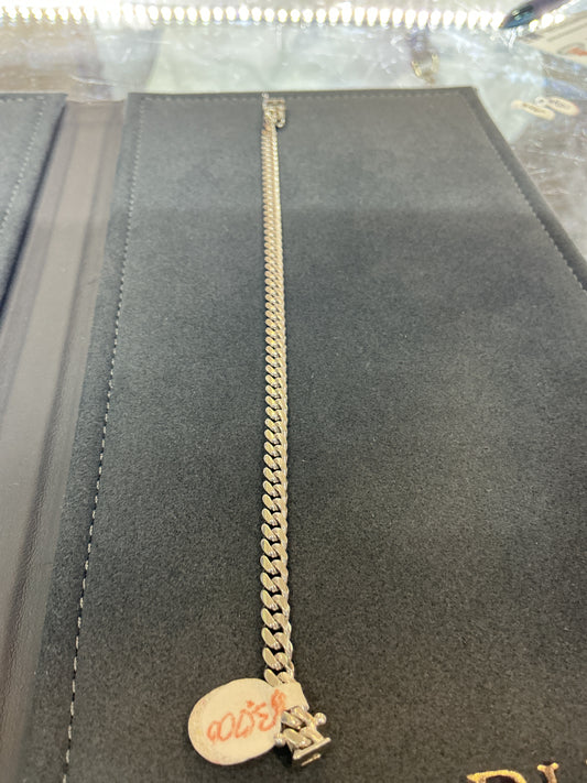 10 k white gold bracelet Cuban link