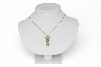 10KT Gold 0.50CTW Diamond Flower Necklace