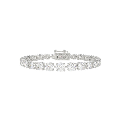 LADIES BRACELET 6 1/2CT ROUND DIAMOND 14K WHITE GOLD