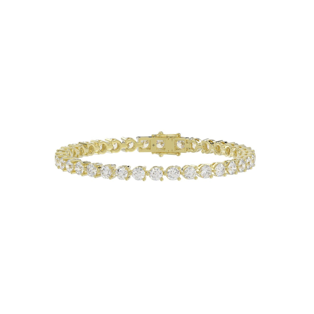 LADIES BRACELET 11CT ROUND DIAMOND 14K YELLOW GOLD