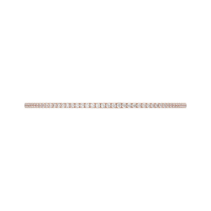 LADIES FLEXIBLE BANGLE 5 1/3CT ROUND DIAMOND 14K ROSE GOLD 