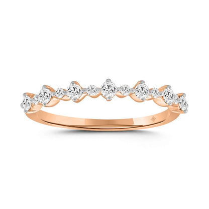 LADIES BRIDAL SET 2 1/2CT ROUND DIAMOND 14K ROSE GOLD (CENTER STONE PRINCESS DIAMOND 2CT)