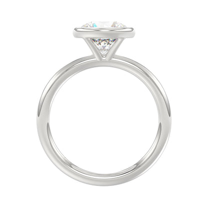 LADIES SOLITAIRE RING 2CT ROUND DIAMOND 14K WHITE GOLD (CENTER STONE ROUND DIAMOND 2CT )