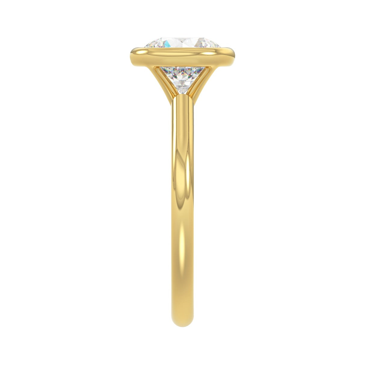 LADIES SOLITAIRE RING 2CT ROUND DIAMOND 14K YELLOW GOLD (CENTER STONE ROUND DIAMOND 2CT )