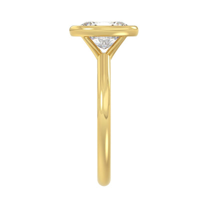 LADIES SOLITAIRE RING 2CT OVAL DIAMOND 14K YELLOW GOLD (CENTER STONE OVAL DIAMOND 2CT )