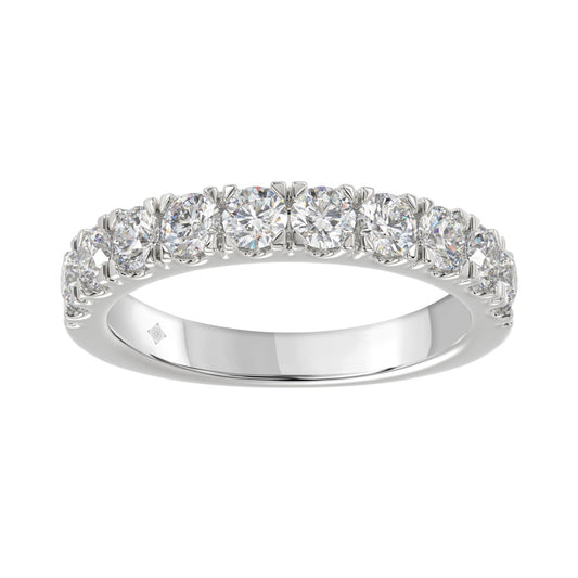 14K WHITE GOLD 1.00CT ROUND DIAMOND LADIES BAND