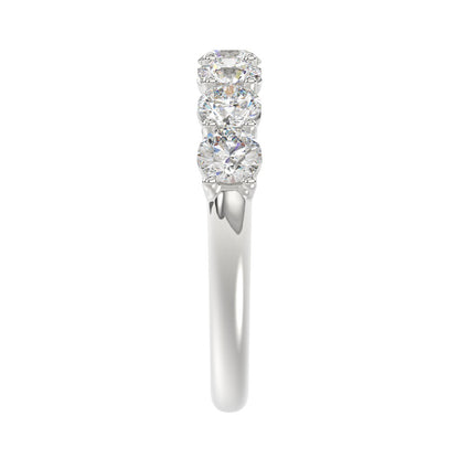 14K WHITE GOLD 1 3/8CT ROUND DIAMOND LADIES BAND