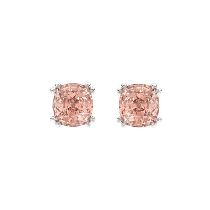 ETERNAL BLUSH COLLECTION 14K WHITE GOLD 2.00CT PINK CUSHION DIAMOND LADIES EARRINGS