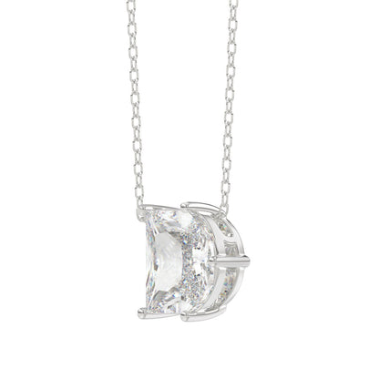 10K WHITE GOLD 2 1/3CT FANCY CUT ALPHABET DIAMOND LADIES PENDANT WITH CHAIN