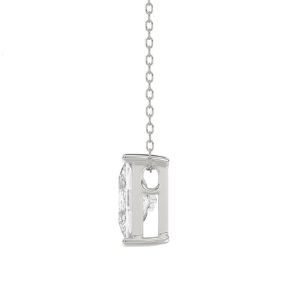 10K WHITE GOLD 1 1/3CT FANCY CUT ALPHABET DIAMOND LADIES PENDANT WITH CHAIN
