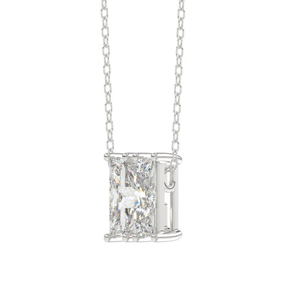 10K WHITE GOLD 1 1/3CT FANCY CUT ALPHABET DIAMOND LADIES PENDANT WITH CHAIN