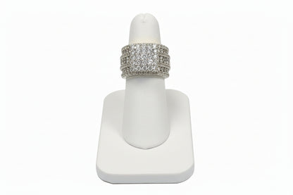 10k Yellow Gold Princess Cut Cluster DIAMOND 5.1CTW Ring