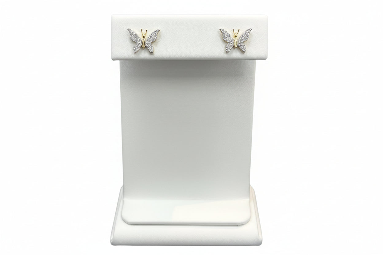10k Yellow Gold Butterfly DIAMOND 0.15CTW Studs