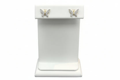 10k Yellow Gold Butterfly DIAMOND 0.15CTW Studs