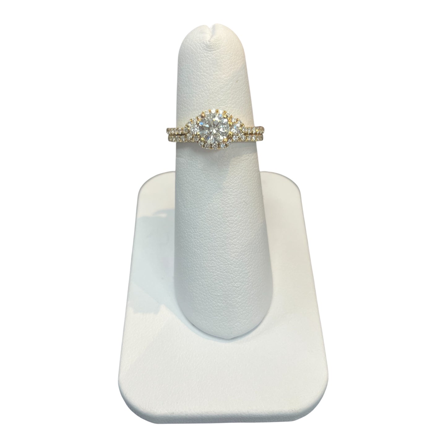 14k Yellow Gold Round DIAMOND 1.30CTW Bridal Set