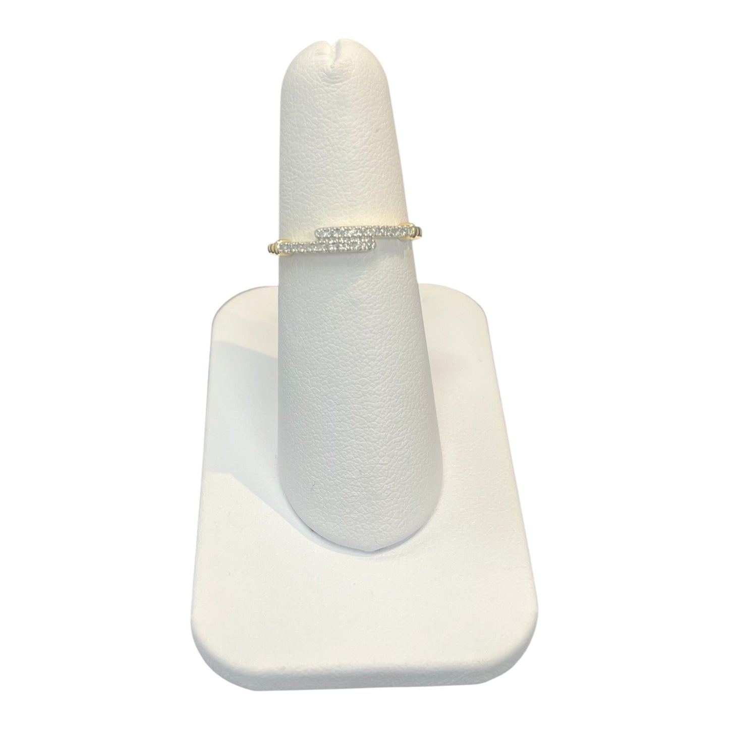 14K Yellow Gold Beaded/DIAMOND 0.10CTW band