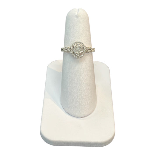 10k Yellow Gold Twist Oval DIAMOND 0.33CTW Cluster Ring