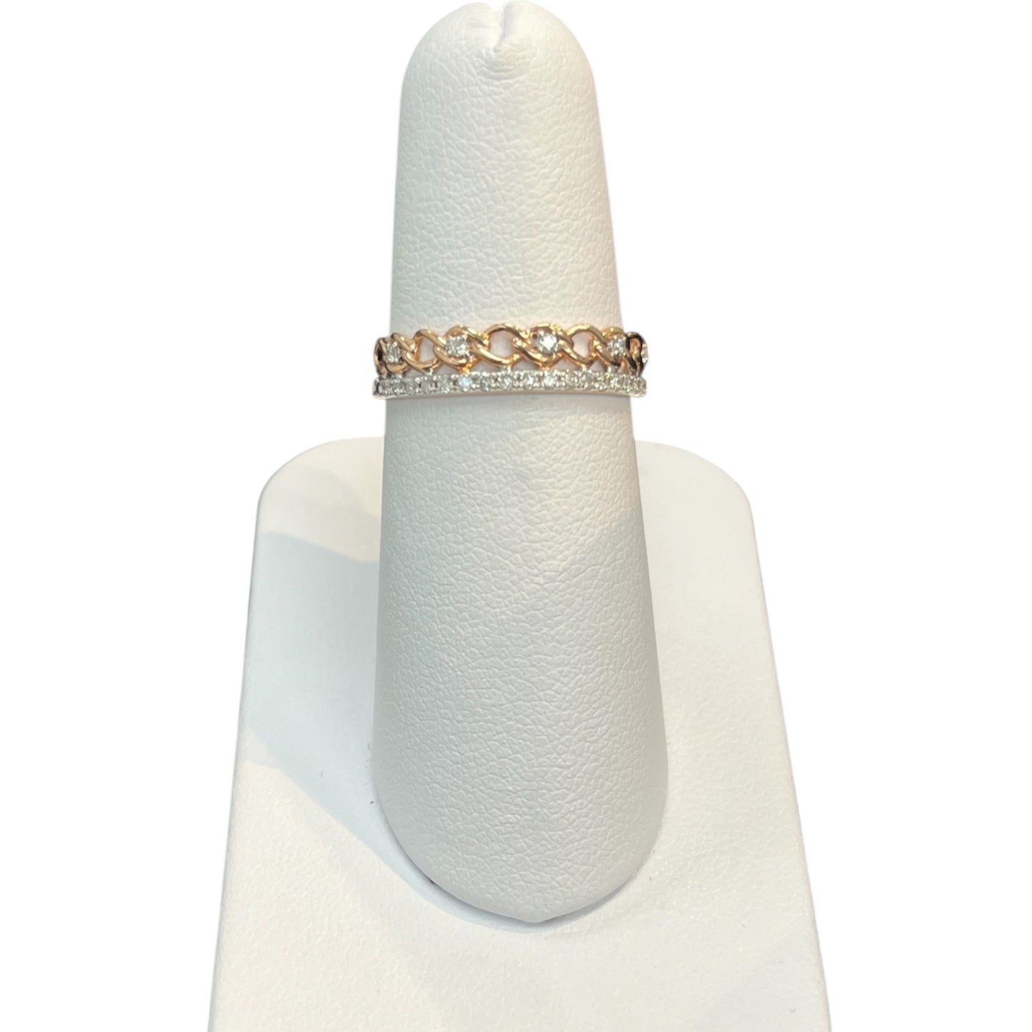 10k Rose Gold Chain Link DIAMOND 0.20CTW Band