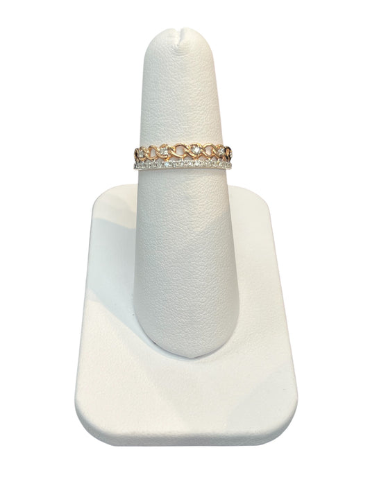 10k Rose Gold Chain Link DIAMOND 0.20CTW Band