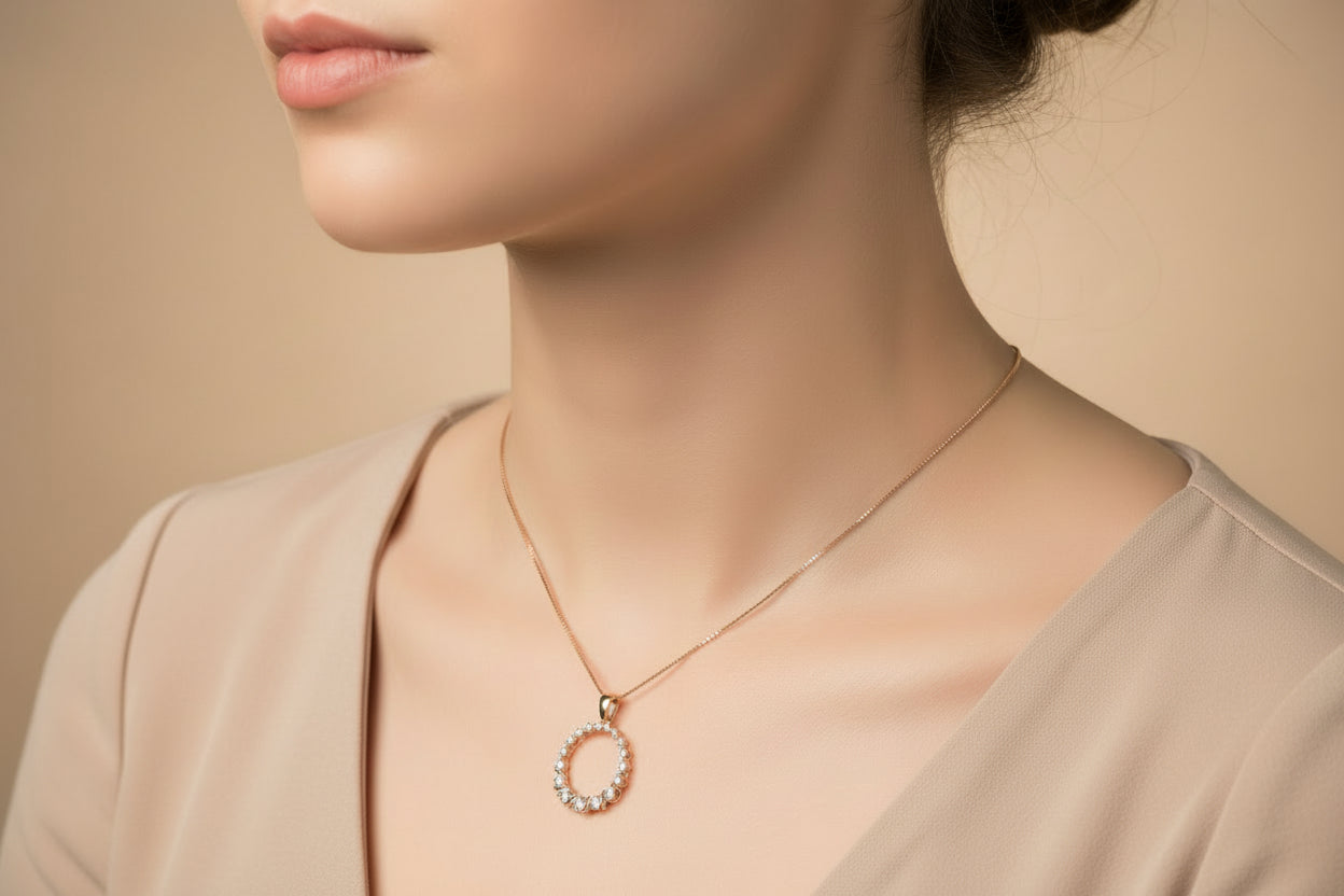 10k Rose Gold Round DIAMOND 0.50CTW Necklace