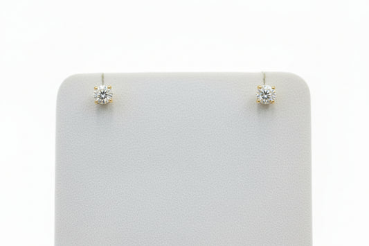 14k Yellow Gold Round DIAMOND 0.25CTW Studs