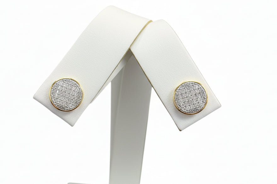 10k Yellow Gold Round Cluster DIAMOND 0.20CTW Studs
