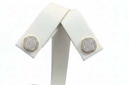 10k Yellow Gold Round Cluster DIAMOND 0.20CTW Studs
