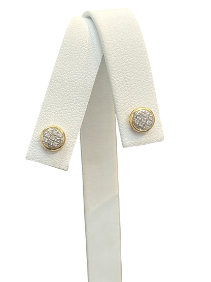 10k Yellow Gold Round RIAMOND 0.05CTW Studs