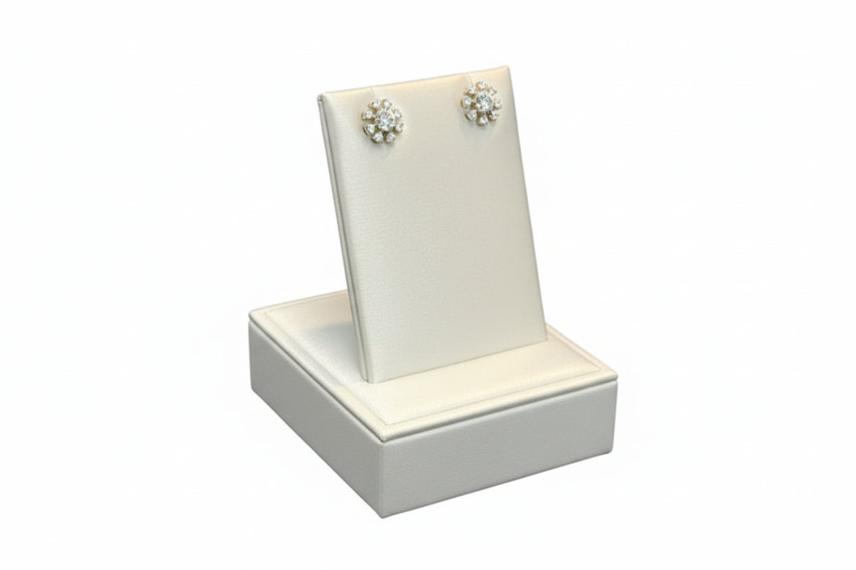 10k Yellow Gold Snowflake DIAMOND 0.30CTW Studs