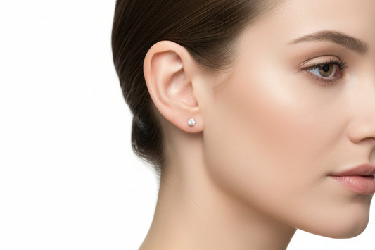 14k Yellow Gold Round Tiny DIAMOND 0.07CTW Studs