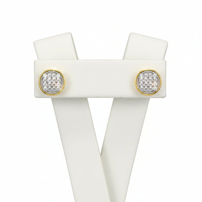 10k Yellow Gold Round Cluster DIAMOND 0.30CTW Studs