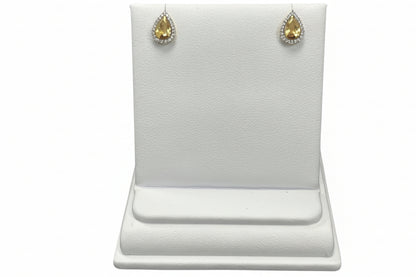 10k Yellow Gold Pear DIAMOND 0.12CTW Earings
