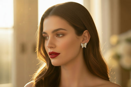 10k Yellow Gold Butterfly DIOAMOND 0.25CTW Earings