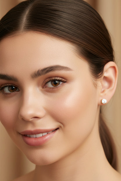 14k Yellow Gold Round DIAMOND 0.75CTW Studs