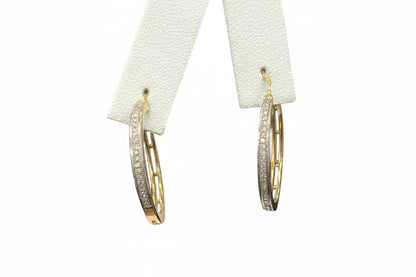 10k Yellow Gold DIAMOND 0.15CTW Hoops