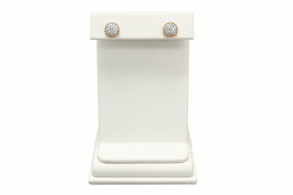 10k Rose Gold Round Cluster DIAMOND 0.50CTW Earings