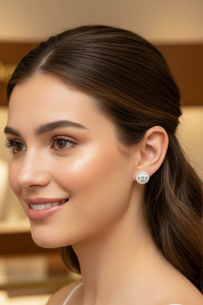 10k Yellow Gold Round DIAMOND 0.25CTW Earings