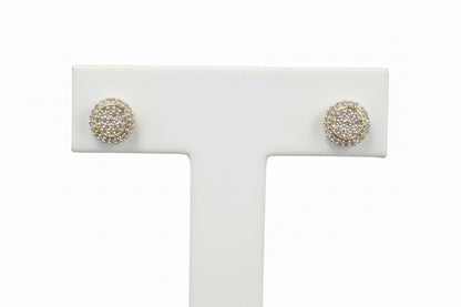 10k Yellow Gold Round Cluster DIAMOND 0.30CTW Earings