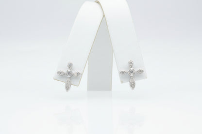 10k Yellow Gold Cross DIAMOND 0.20CTW Studs