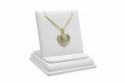 10k Yellow Gold Heart DIAMOND 0.50CTW Necklace