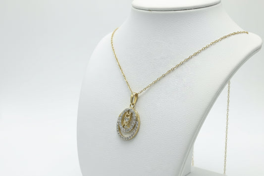14k Yellow Gold MOM DIAMOND 0.10CTW Necklace