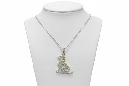 10k Yellow Gold Dog DIAMOND 0.25CTW Necklace