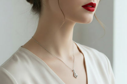 14k White Gold DIAMOND 0.06CTW Necklace