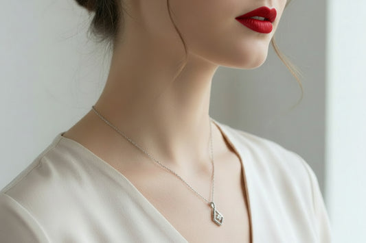 14k White Gold DIAMOND 0.06CTW Necklace