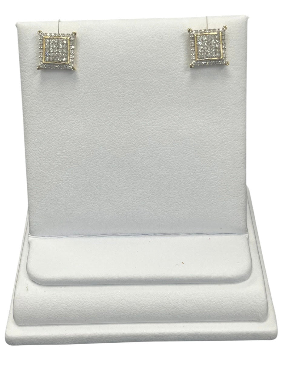 10k Yellow Gold Square DIAMOND 1.00CTW