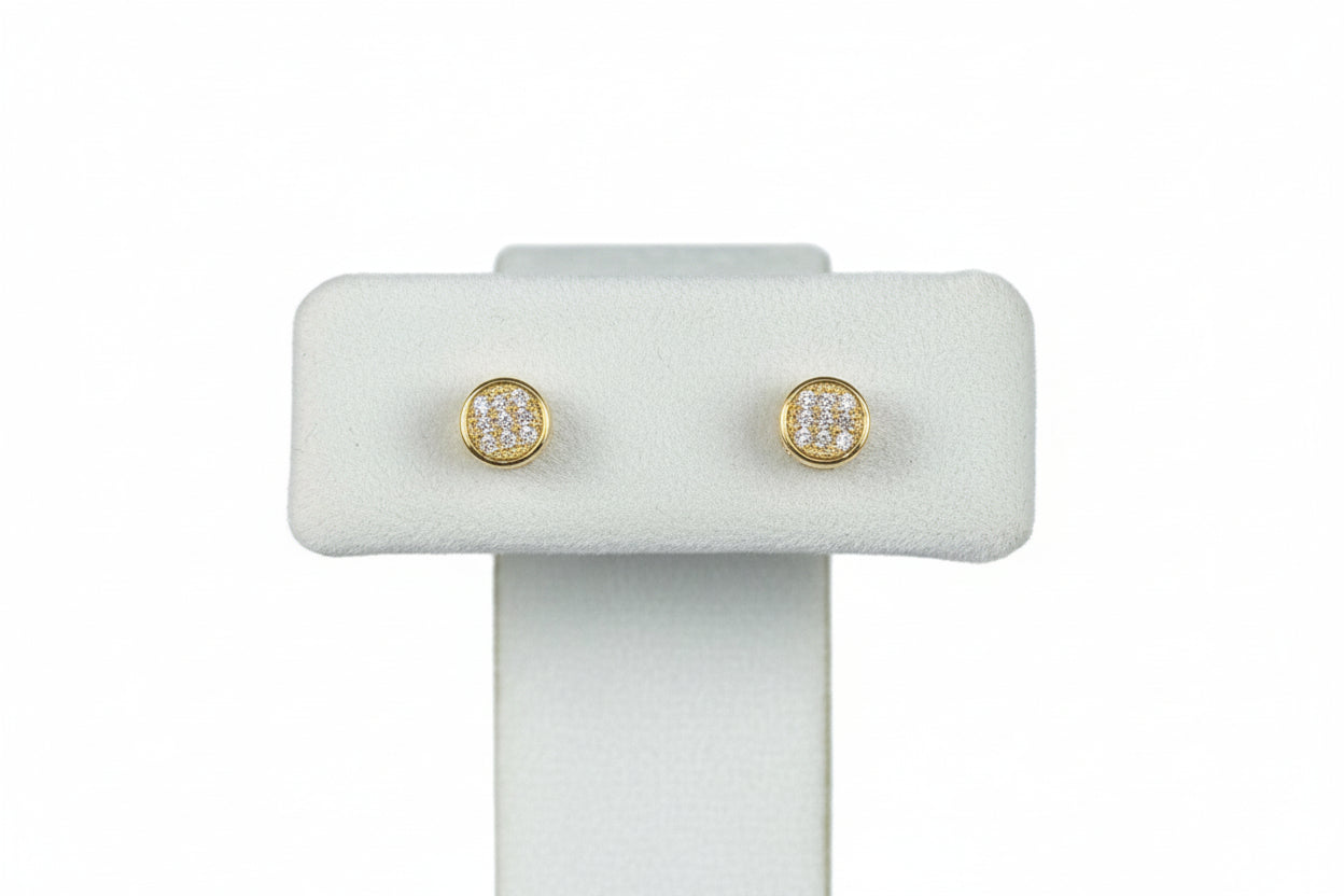 10k Yellow Gold Round DIAMOND 0.04CTW Studs